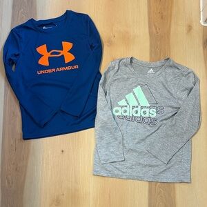 Under Armour and Adidas Kids Long Sleeve Shirts
